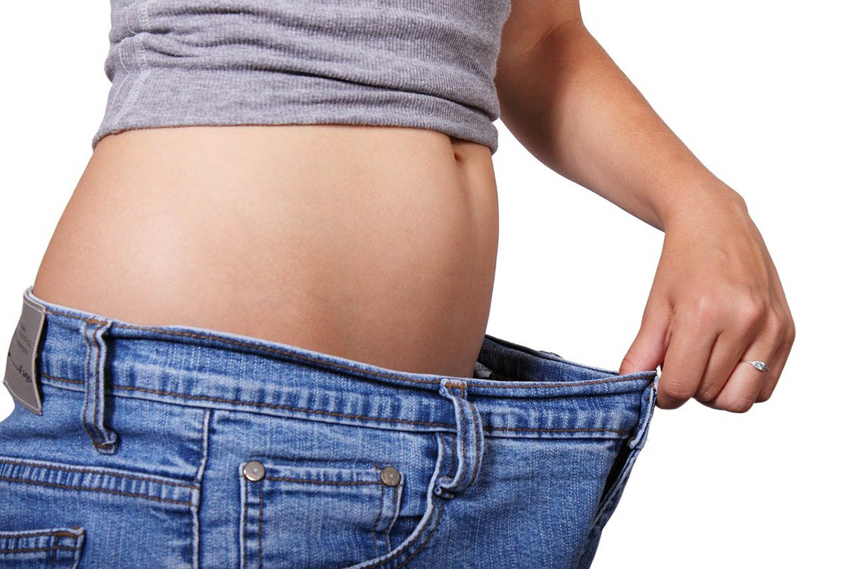 Woman belly after weight loss