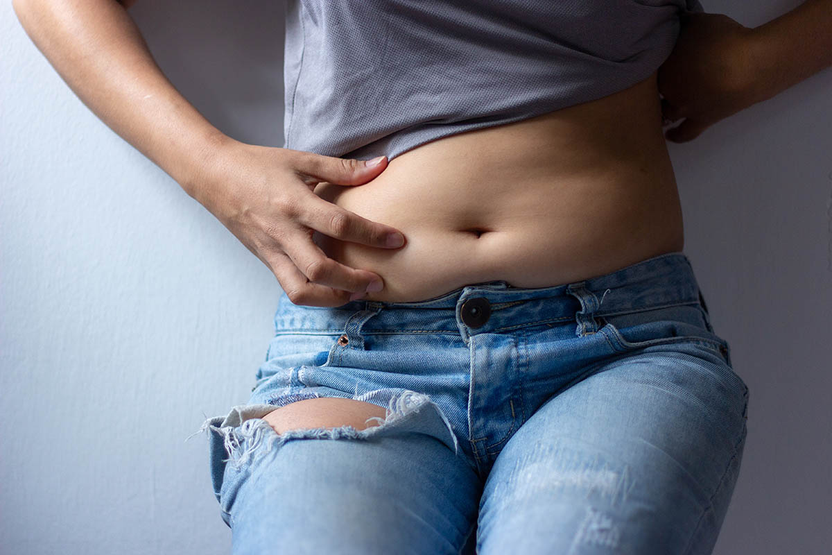 Woman with overweight